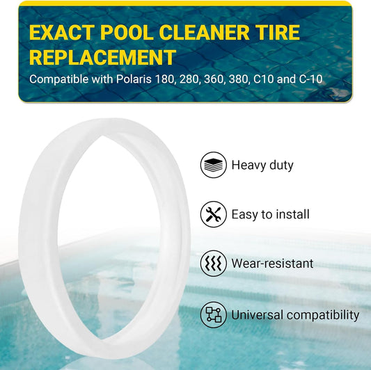 (6-Pack) The Exact Pool Cleaner Tire Replacement - Compatible with Polaris 180, 280, 360, 380, C10 and C-10 | V1258-DP02-C-903
