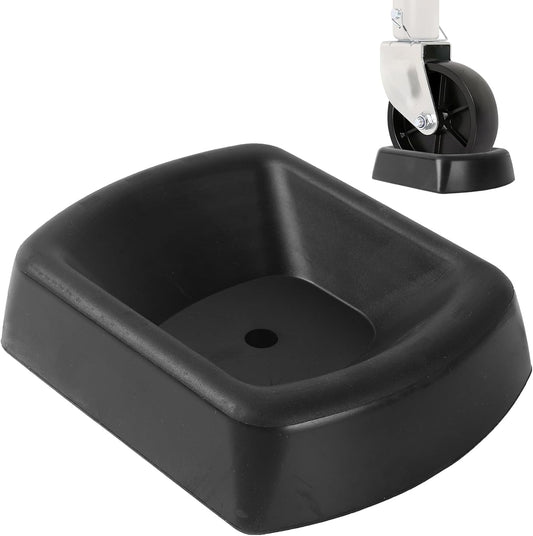 Jack Wheel Chock Stabilizer - Heavy Duty Rubber Travel Trailer Jack Caster Wheel Dock 6" Single Wheel Stopper V1258-DP02-C-904