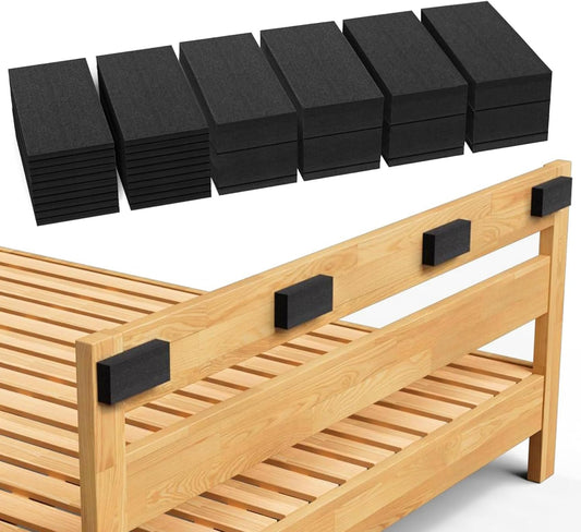 32Pc Eva Foam Headboard Stoppers for Wall, 25mm Thicker Bed Stoppers for Headboard, 8Pcs (25mm) + 24Pcs V1258-DP02-C-91