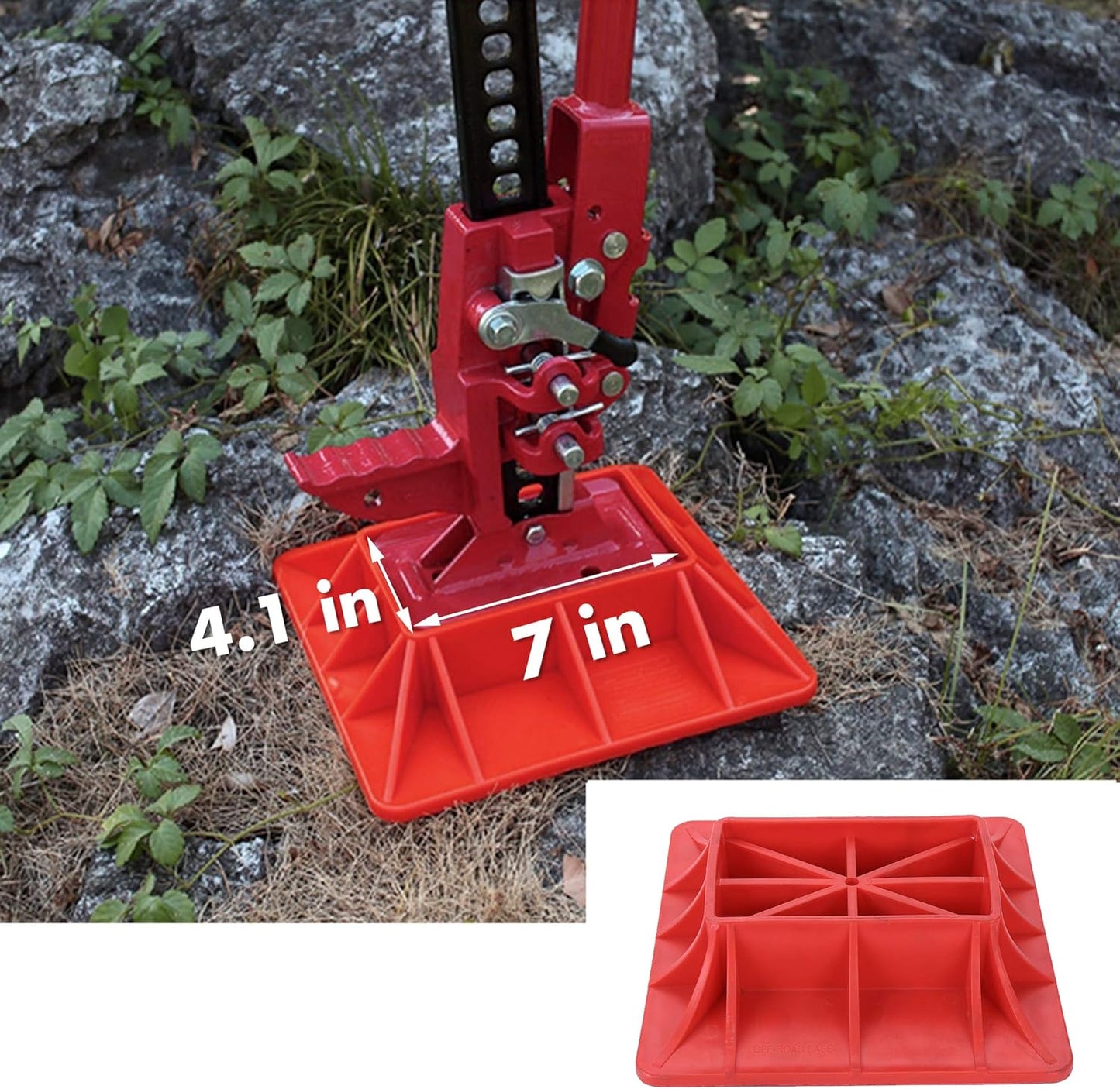 11.5" x 11.5" Off-Road Hi-Lift Jack Base and Stabilizer - Keep Jacks from Sinking with Heavy-Duty Plastic V1258-DP02-C-913
