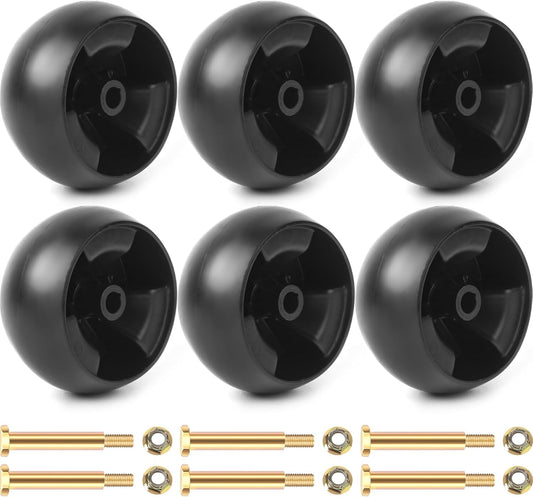 (6 Pack) Replacement 5" Mower Deck Wheels Kit, Compatible with MTD Cub Cadet 734-04155 Toro 112-0677 72-025 V1258-DP02-C-916