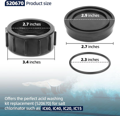 Chlorinator Lid Cover and 520670 The Exact Acid Washing Kit Replacement V1258-DP02-C-917