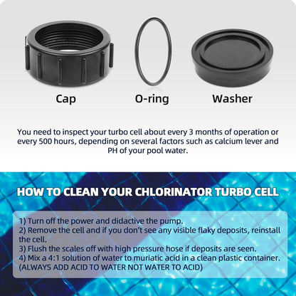 Chlorinator Lid Cover and 520670 The Exact Acid Washing Kit Replacement V1258-DP02-C-917