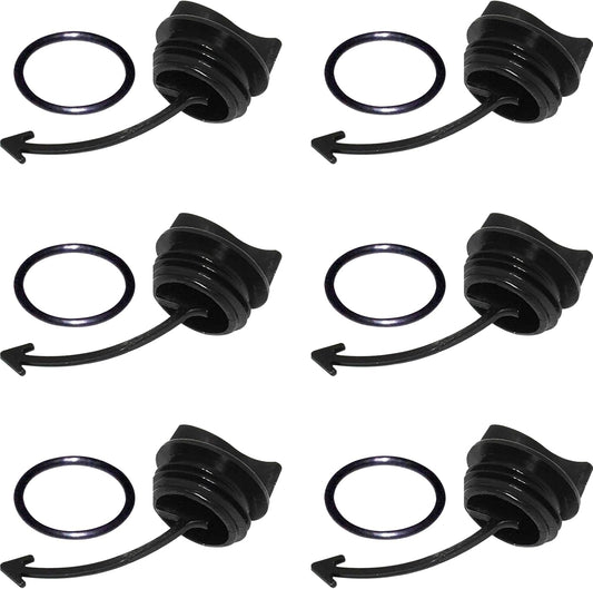 (6-Pack) Exact Replacement Part Compatible with SeaDoo Drain Plug GTI SE LIMITED RENTAL GTS PRO Spark WAKE V1258-DP02-C-918