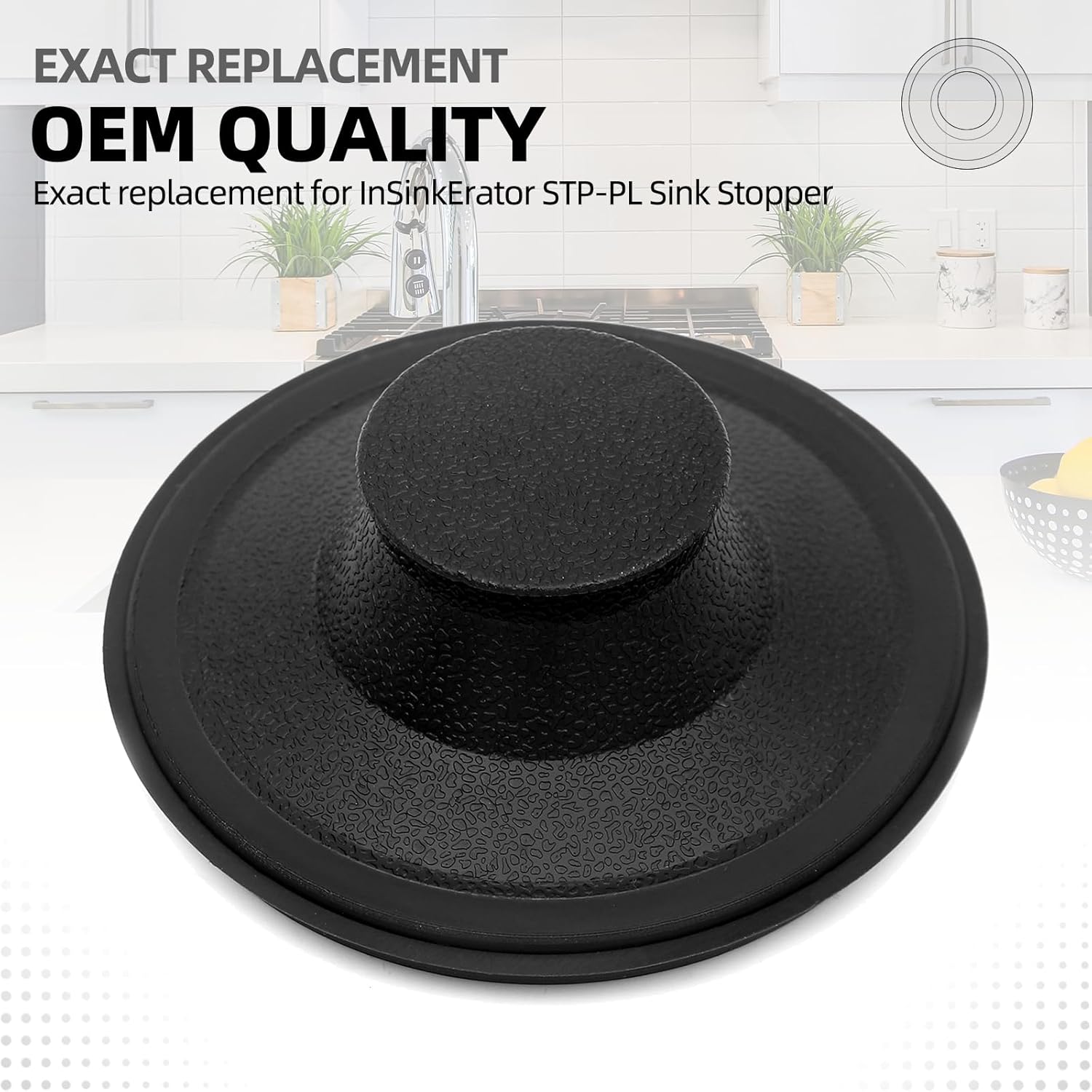 Rubber Sink Stopper and Garbage Disposal Splash Guard,Compatible with Insinkerator Garbage Disposal Parts V1258-DP02-C-921