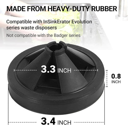 Rubber Sink Stopper and Garbage Disposal Splash Guard,Compatible with Insinkerator Garbage Disposal Parts V1258-DP02-C-921