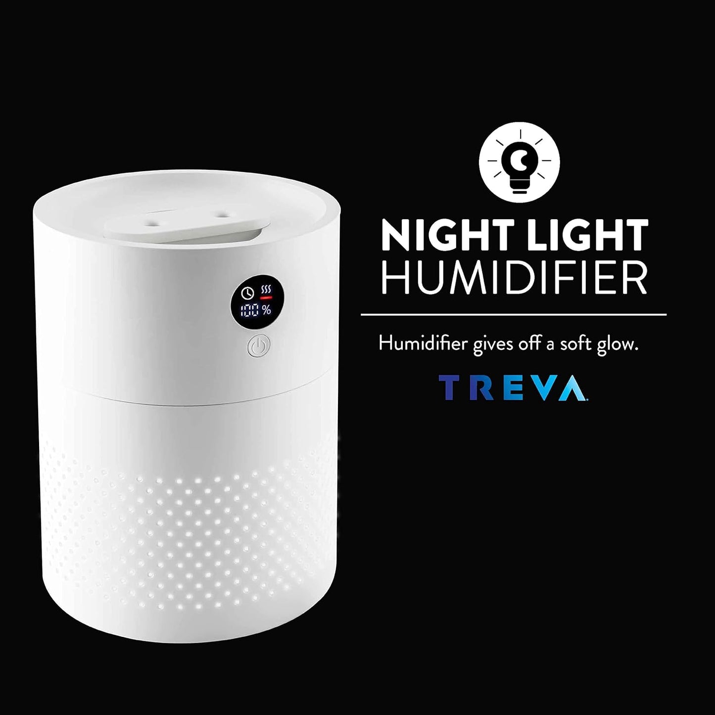Portable Cool Mist Humidifier 2 Liter Capacity Rechargeable Battery Powered 2 Misting Modes Led Display Panel V1258-DP02-C-937