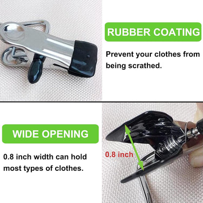 Laundry Hooks Hanging Clips Clothes Pins Closet Hanger Organizer + 2 Pack Carpenter Pencils Mechanical V1258-DP02-C-945