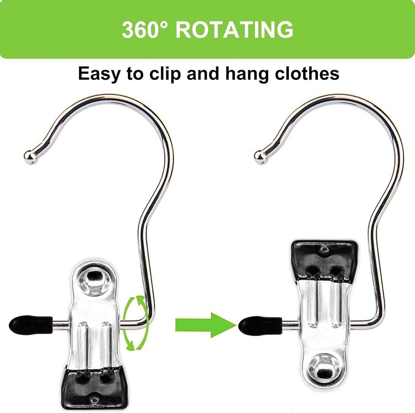 30 Pack Laundry Hooks Hanging Clips Clothes Pins Closet Hanger Organizer + Snap Button Kit with Snaps Pliers, V1258-DP02-C-946