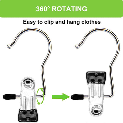 30 Pack Laundry Hooks Hanging Clips Clothes Pins Closet Hanger Organizer + Snap Button Kit with Snaps Pliers, V1258-DP02-C-946