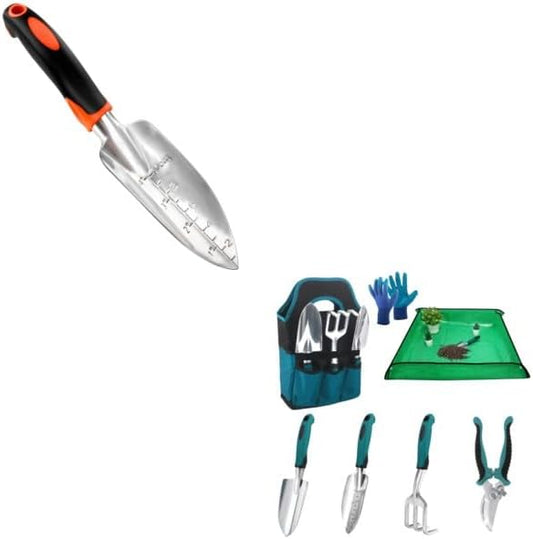 Garden Shovel Trowel Garden Tool with Measurement Mark + Garden Tools Sets, Gardening Tool Set with 39.3 in V1258-DP02-C-948