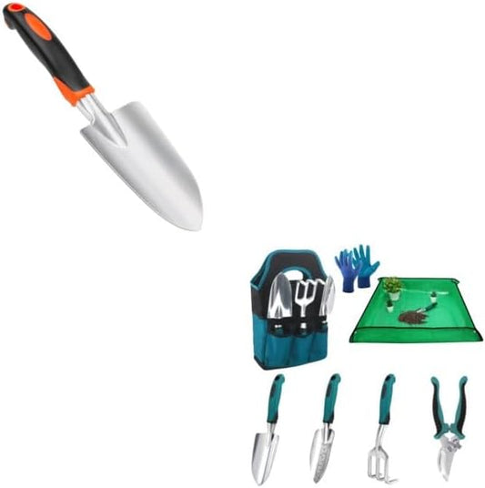 Garden Shovel Garden Hand Trowel, Heavy Duty Hand Shovel + Garden Tools Sets, Gardening Tool Set with 39.3 in V1258-DP02-C-950