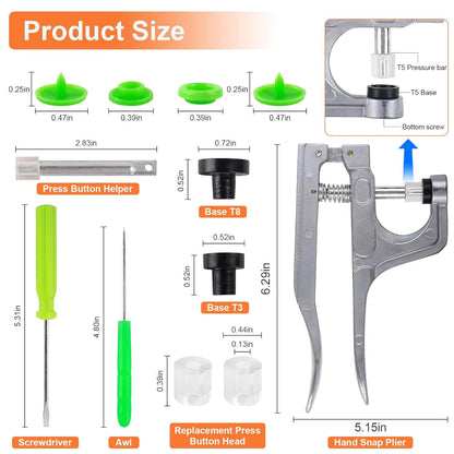 Paper Corner Rounder Punch, Corner Punch Corner Cutter Rounder for Cardstock + Snap Button Kit with Snaps V1258-DP02-C-951