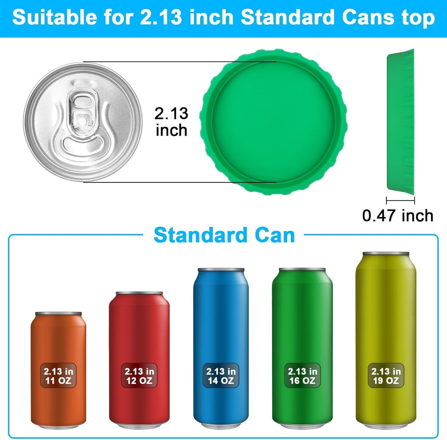 Silicone Soda Can Cover Lids, 12 Pack Reusable Soda Can Lids + Garden Tools Sets, Gardening Tool Set with V1258-DP02-C-956