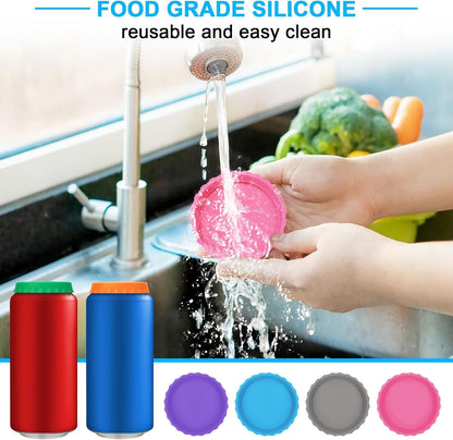 Silicone Soda Can Cover Lids, 12 Pack Reusable Soda Can Lids + Garden Tools Sets, Gardening Tool Set with V1258-DP02-C-956