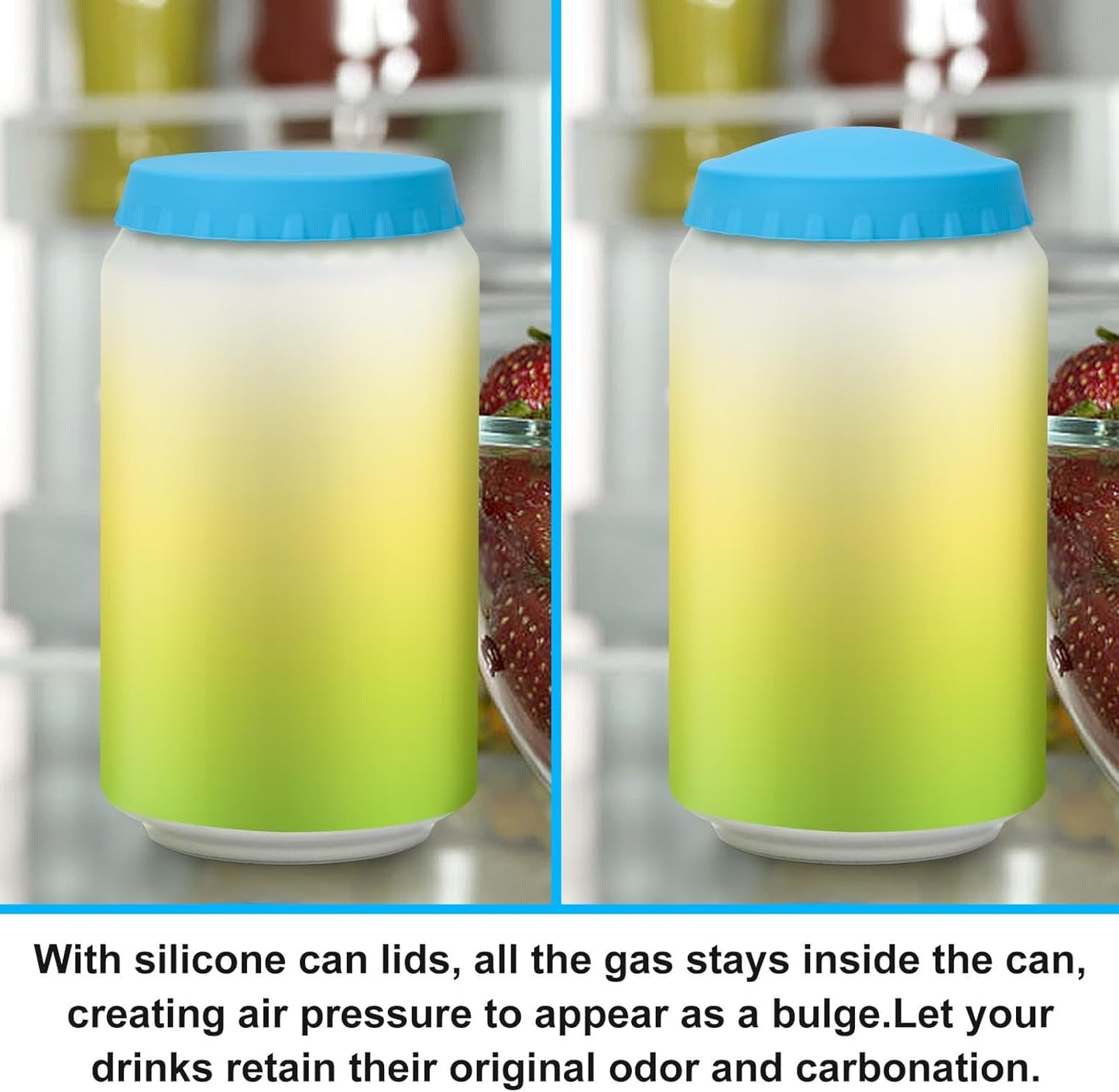 Silicone Soda Can Cover Lids, 12 Pack Reusable Soda Can Lids + Garden Tools Sets, Gardening Tool Set with V1258-DP02-C-956