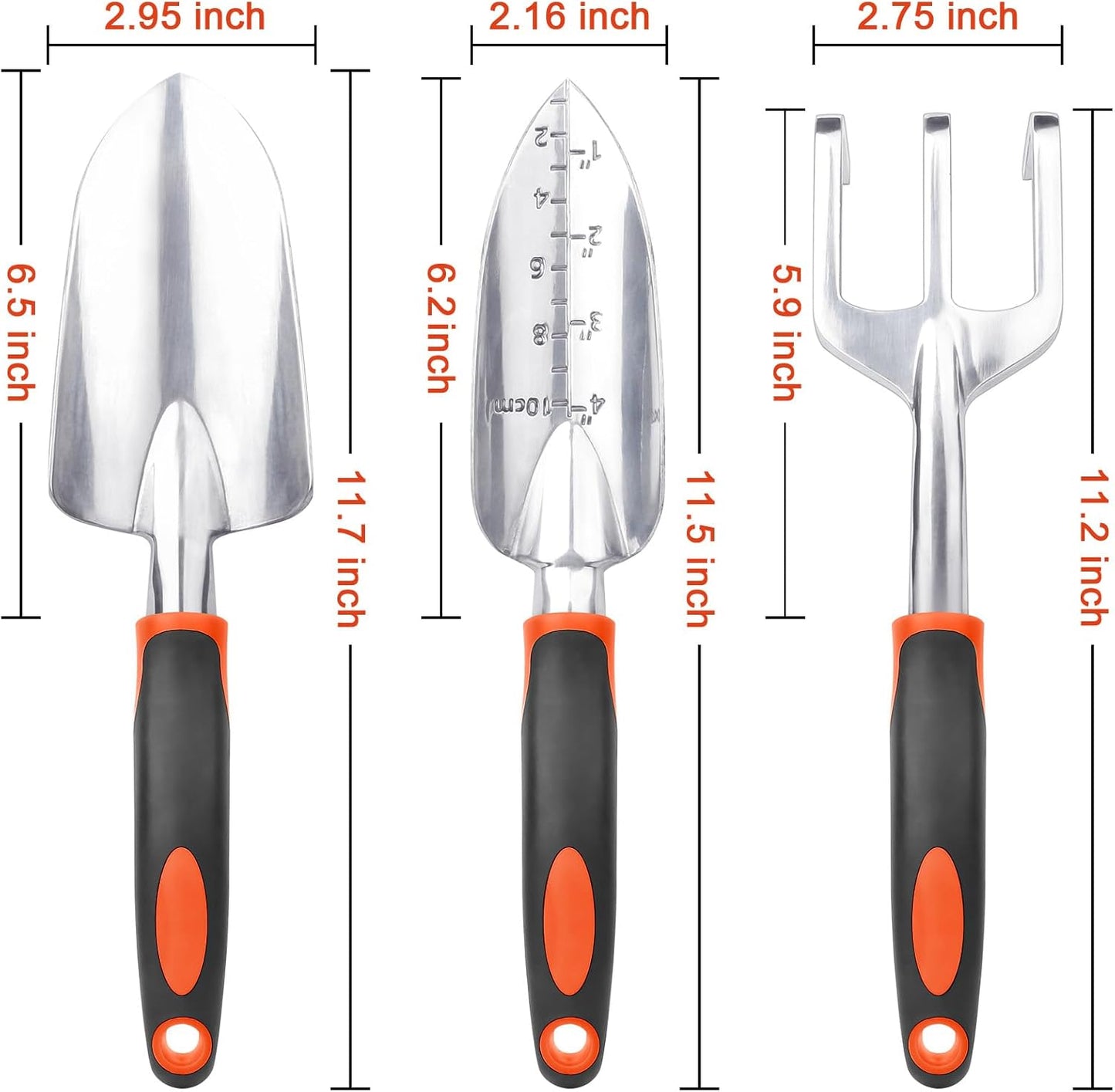 Garden Tools Set, 3 Pack Heavy Duty Gardening Tools Set + Garden Tools Set, 8 Piece Gardening Tools Set with V1258-DP02-C-959