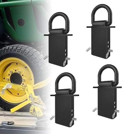 4Pcs 12000lbs Heavy Duty Removable D Ring Stake Pocket tie Down for Utility Trailers and Flatbeds Equipped V1258-DP02-C-97