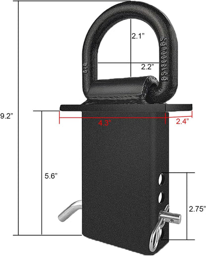 4Pcs 12000lbs Heavy Duty Removable D Ring Stake Pocket tie Down for Utility Trailers and Flatbeds Equipped V1258-DP02-C-97