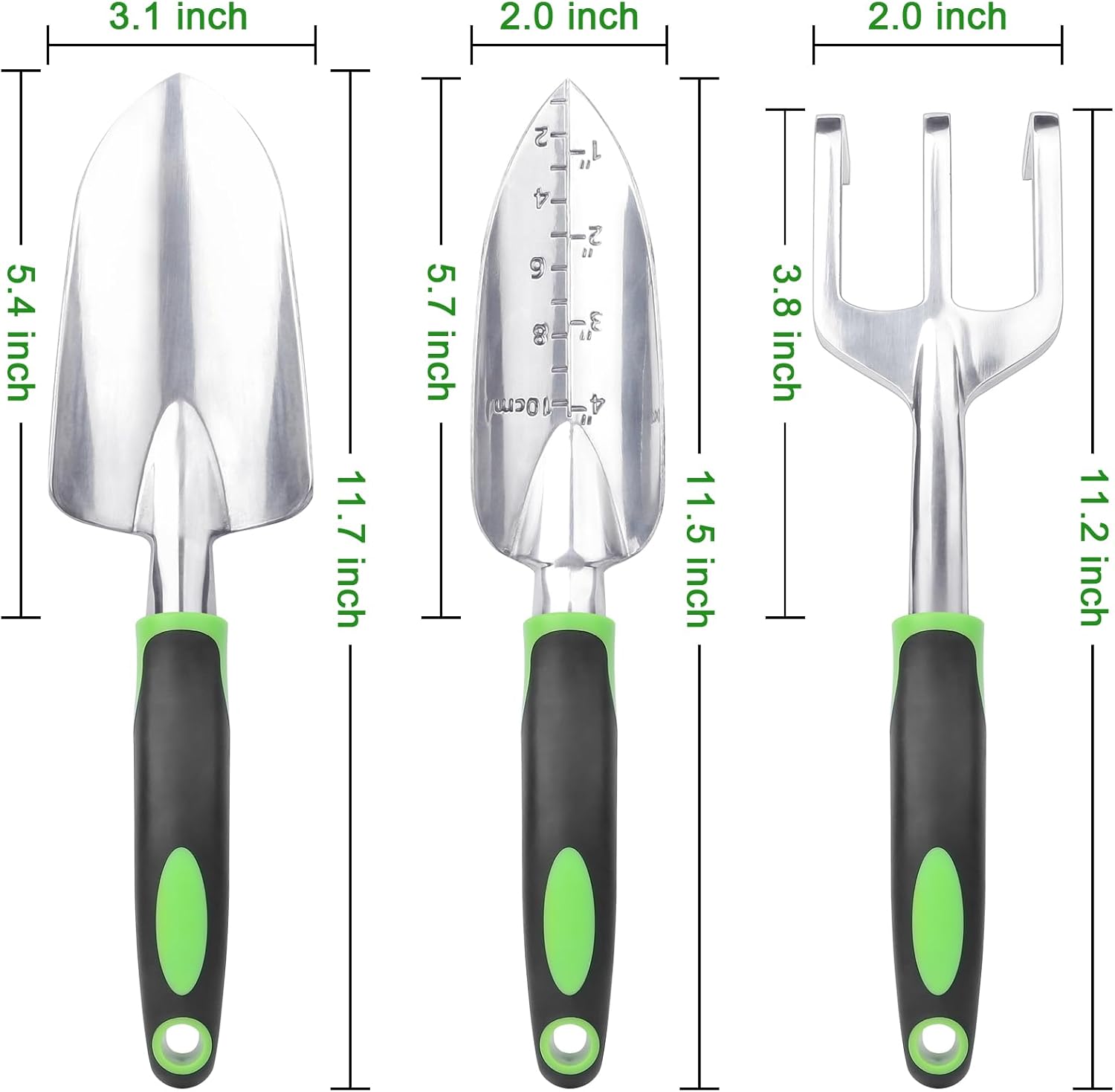 Garden Tools Set, 3 Pack Heavy Duty Gardening Tools Set Include Garden Shovel + Garden Tool Set, 2 Pack Heavy V1258-DP02-C-973