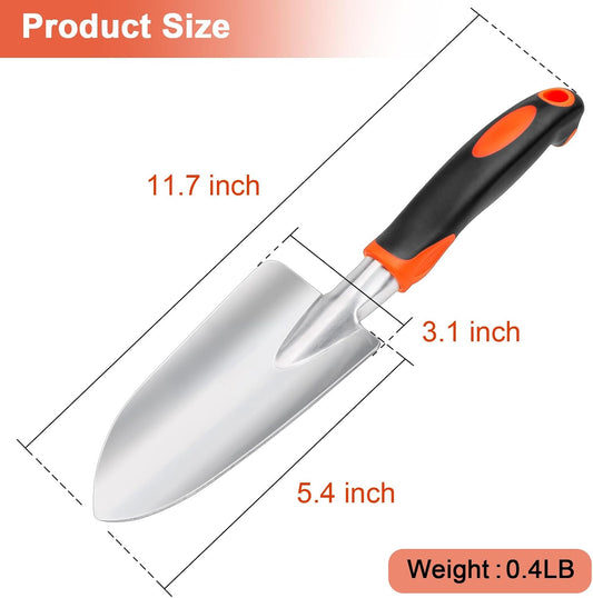 Garden Shovel Garden Hand Trowel, Heavy Duty Hand Shovel with Ergonomic Handle Garden Shovel Trowel + Garden V1258-DP02-C-974