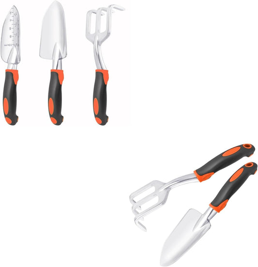 Garden Tools Set, 3 Pack Heavy Duty Gardening Tools Set + Garden Tool Set, 2 Pack Heavy Duty Gardening Tools V1258-DP02-C-975
