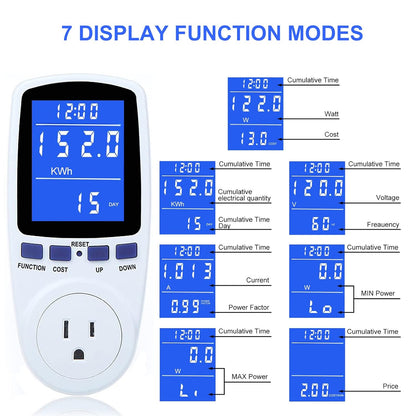 Upgraded Watt Power Meter Plug Home Electrical Usage Monitor Consumption + 6 Pack Magnetic Staple Remover V1258-DP02-C-978