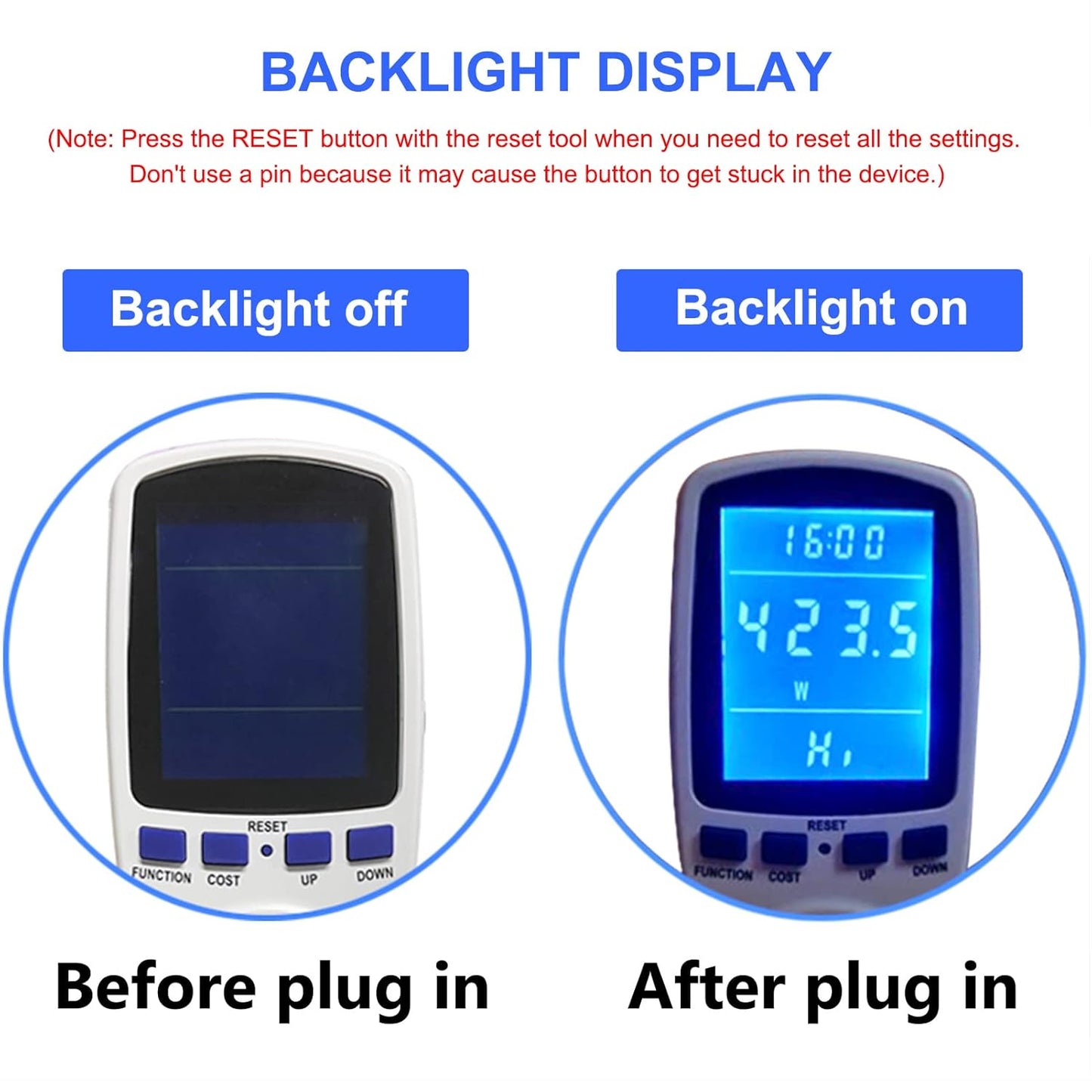 Upgraded Watt Power Meter Plug Home Electrical Usage Monitor Consumption + 6 Pack Magnetic Staple Remover V1258-DP02-C-978