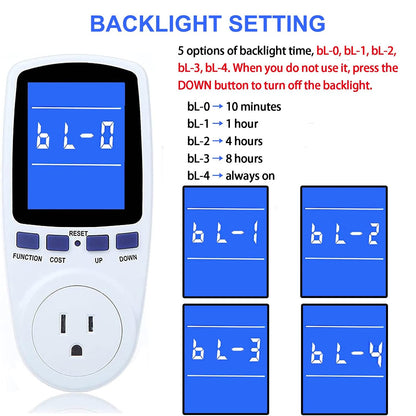 Upgraded Watt Power Meter Plug Home Electrical Usage Monitor Consumption + 6 Pack Magnetic Staple Remover V1258-DP02-C-978