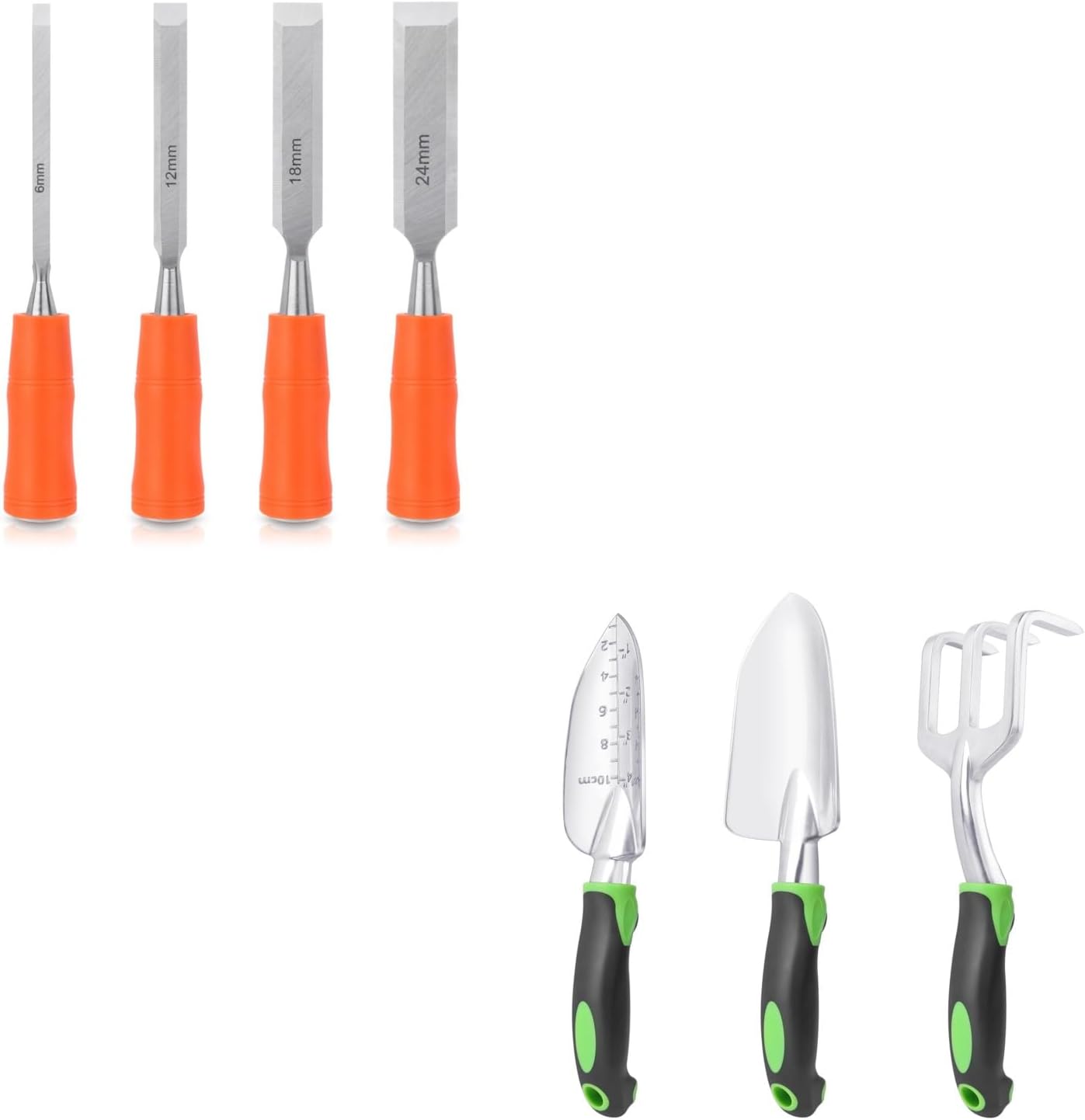 4 Piece Wood Chisel Sets Woodworking Tools Set, Wood Chisels + Garden Tools Set, 3 Pack Heavy Duty Gardening V1258-DP02-C-981