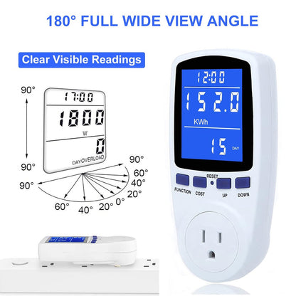 Upgraded Watt Power Meter Plug Home Electrical Usage Monitor Consumption+ 4 Piece Wood Chisel Sets V1258-DP02-C-984