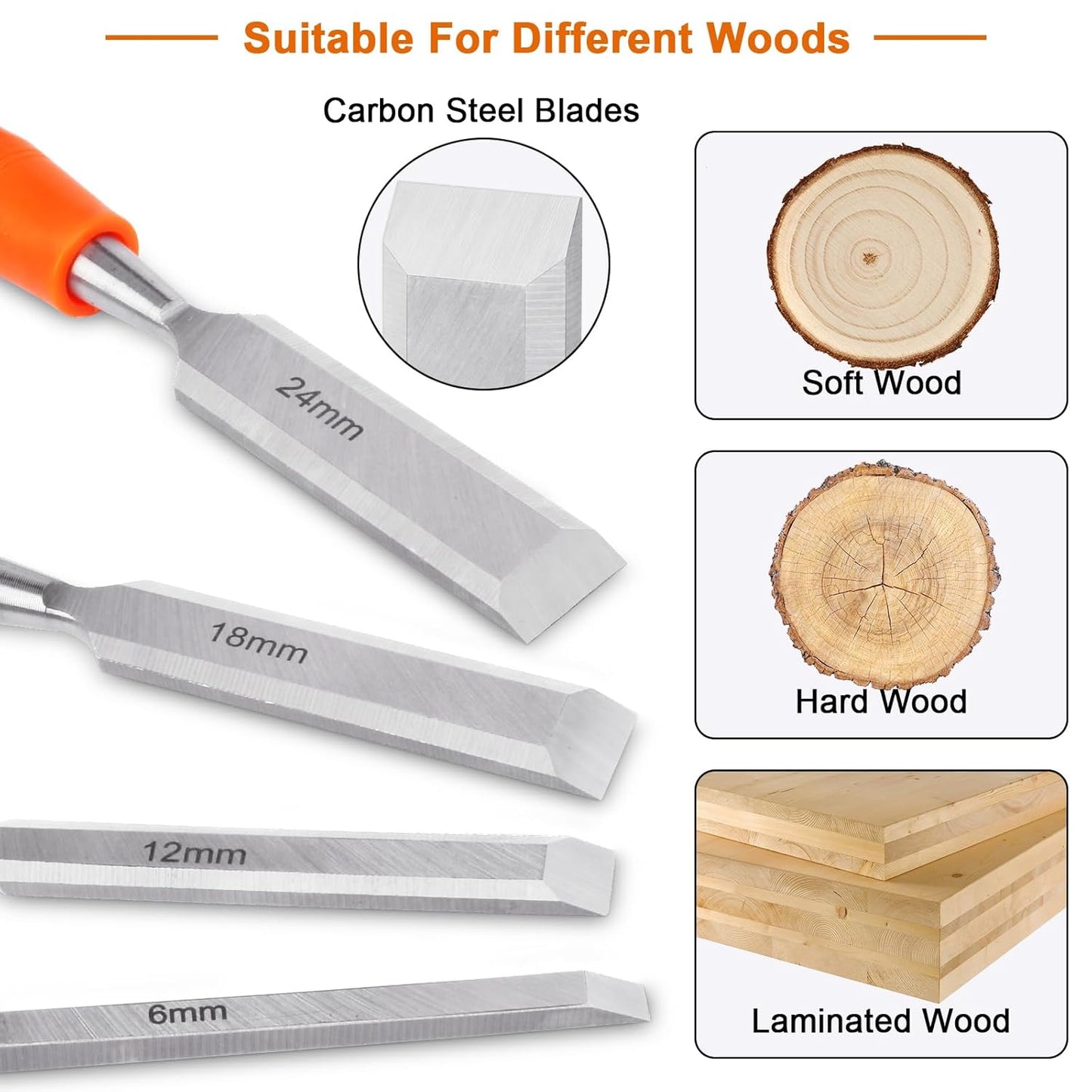 Craft Hole Punch, Kids Hole Punch, Earring Punch Card Tool, Handheld Hole Puncher+ 4 Piece Wood Chisel Sets V1258-DP02-C-985