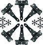 4 inch Strap Hinges - Heavy Duty, Rustproof, Classic Antique Shed Door Hinges (6, 4 inch) V1258-DP02-C-99