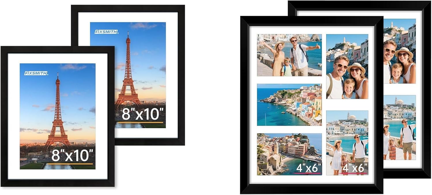 8x10 Picture Frame Set of 2 & 11x14 Picture Frames Collage Wall Decor V1258-DP02-C-995