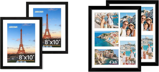 8x10 Picture Frame Set of 2 & 11x14 Picture Frames Collage Wall Decor V1258-DP02-C-995