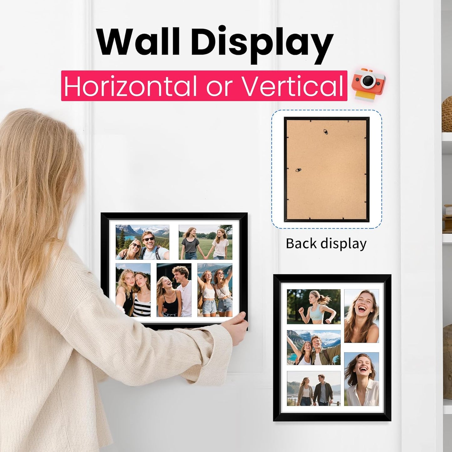 8x10 Picture Frame Set of 2 & 11x14 Picture Frames Collage Wall Decor V1258-DP02-C-995