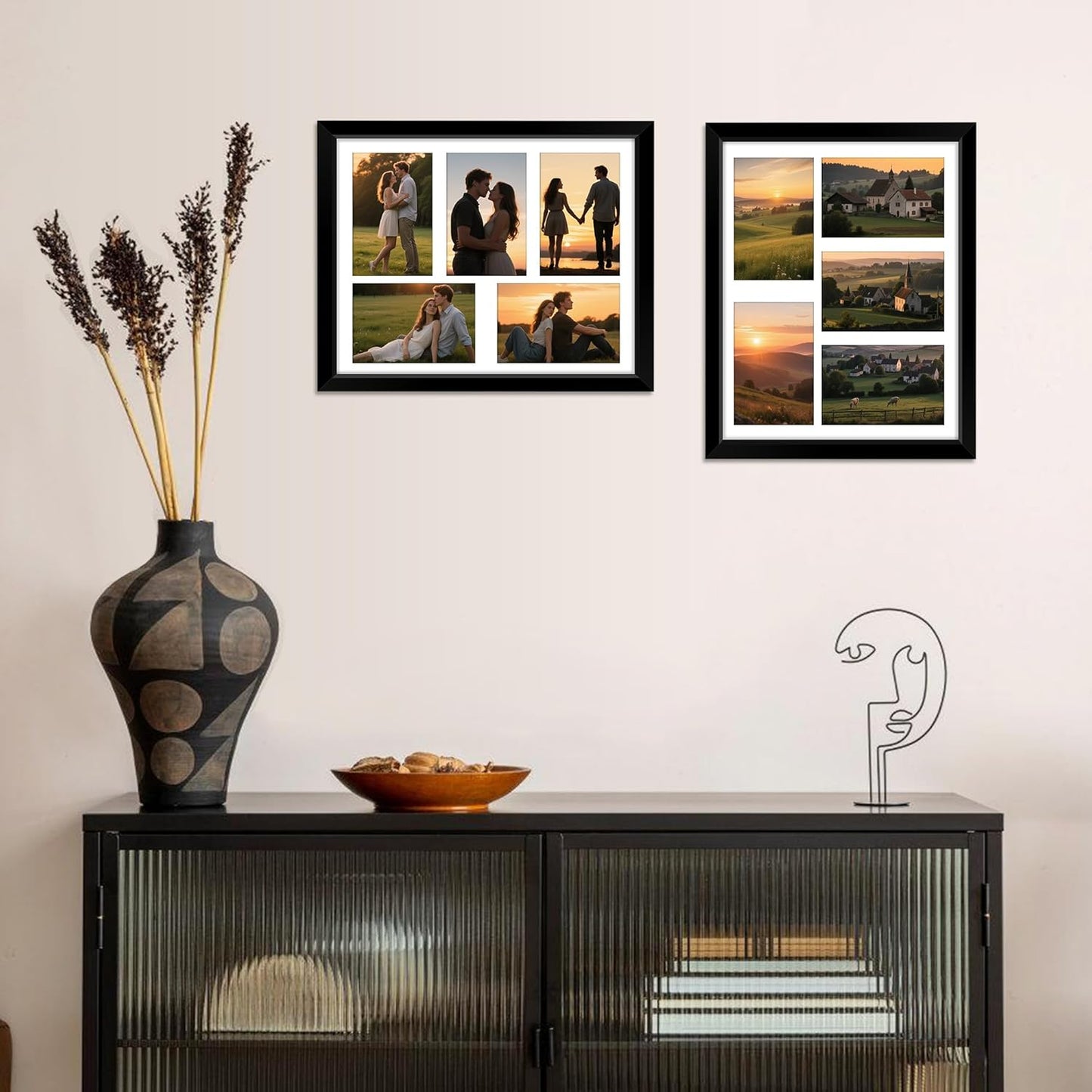 8x10 Picture Frame Set of 2 & 11x14 Picture Frames Collage Wall Decor V1258-DP02-C-995