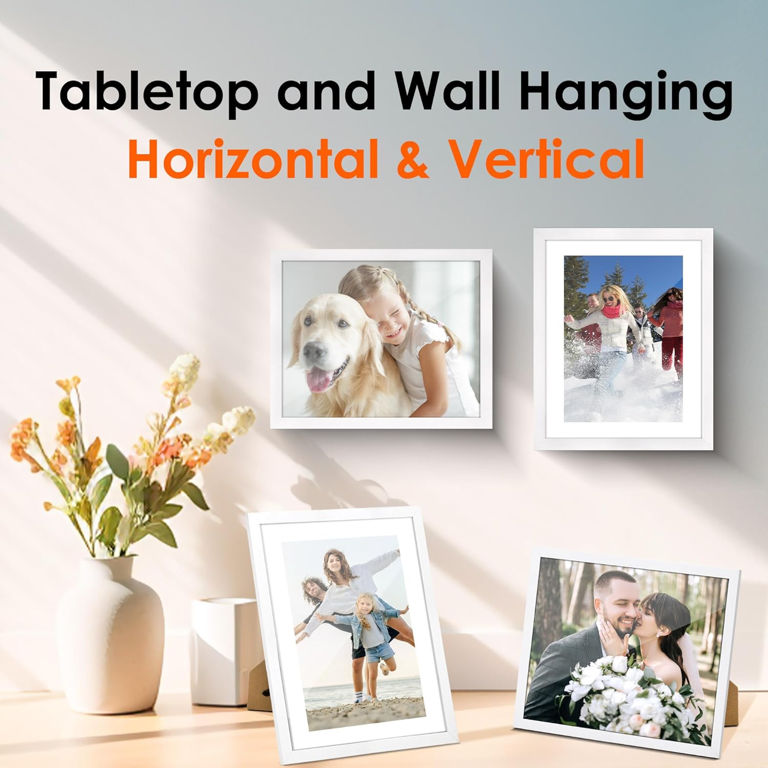 8x10 Picture Frame Set of 2 & White 8x10 Picture Frame Set of 2 V1258-DP02-C-997