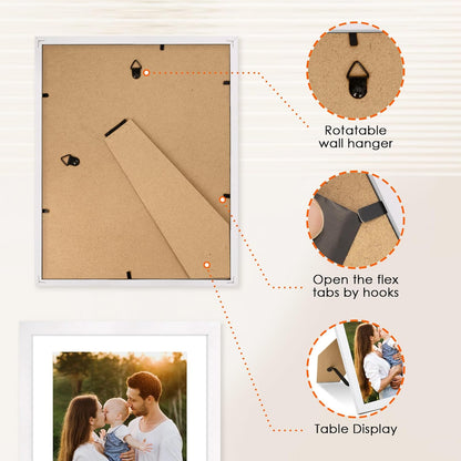 8x10 Picture Frame Set of 2 & White 8x10 Picture Frame Set of 2 V1258-DP02-C-997