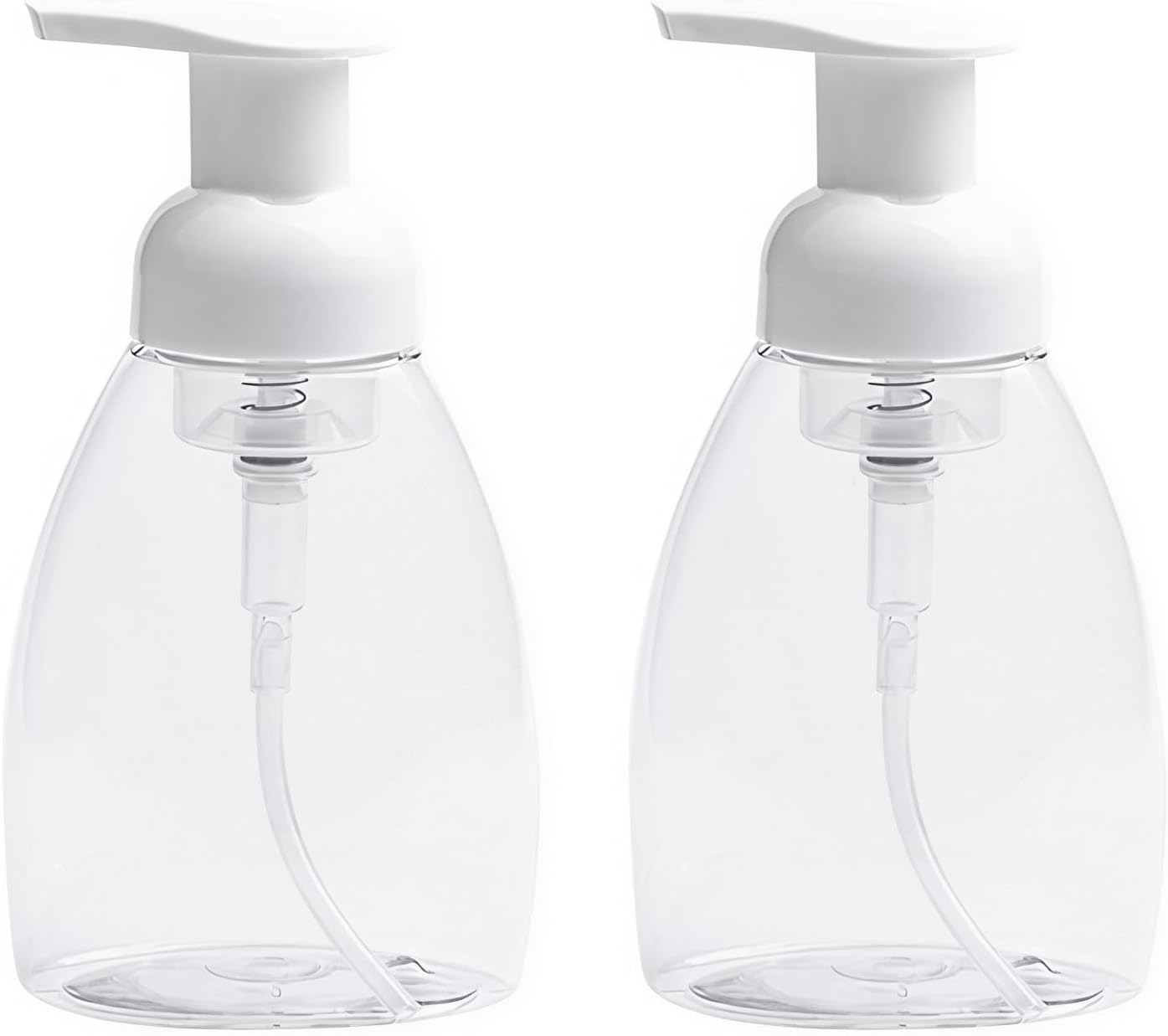 2-Pack Foaming Soap Dispenser Pump Bottles,Foam Hand Soap Dispenser with Refillable Plastic Container for V1258-DP02-D-1