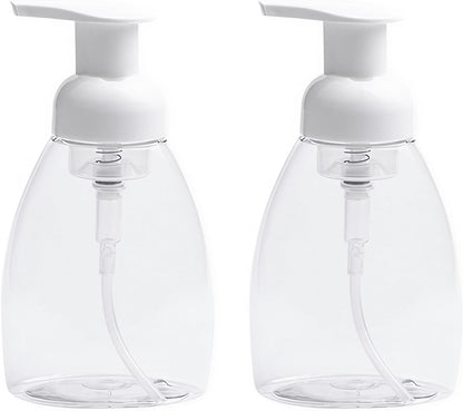 2-Pack Foaming Soap Dispenser Pump Bottles,Foam Hand Soap Dispenser with Refillable Plastic Container for V1258-DP02-D-1