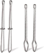4 Pcs Bodkin Drawstring Threaders,Metal Drawstring Threader Tweezers Easy Quick Insert Drawstring DIY Rope V1258-DP02-D-100