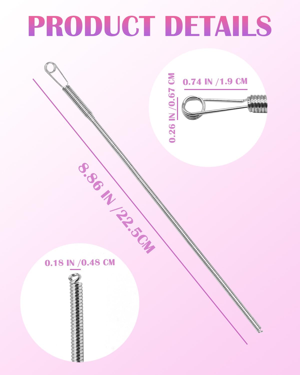 Spring Drawstring Threader,4Pcs Flexible and Elastic Drawstring Threader Tool DIY Rope Threader Clip Hoodie V1258-DP02-D-102