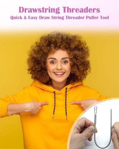 Spring Drawstring Threader,4Pcs Flexible and Elastic Drawstring Threader Tool DIY Rope Threader Clip Hoodie V1258-DP02-D-102