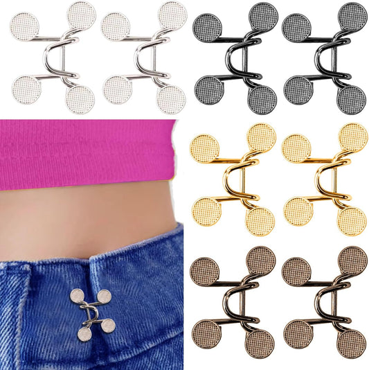 Adjustable Pant Waist Tightener,8 Set Jeans Pants Clips to Tighten Waist Buttons for Loose Jeans No Sewing V1258-DP02-D-106