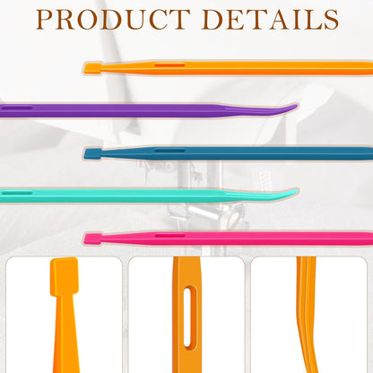 Drawstring Threader Tool,5Pcs Purple Thang Sewing Tool with Storage Bag Plastic Sewing Stiletto Tool Rope V1258-DP02-D-107