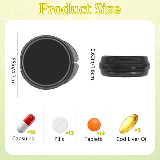7Pcs Small Pill Box,Daily Pill Organizer Portable Travel Pill Box for Purse Pocket Mini Medicine Storage V1258-DP02-D-109