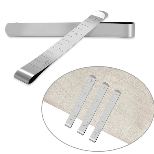 5Pcs Sewing Clips,Stainless Steel Hemming Clips with 3 Inch Scale Sewing Ruler Metal Sewing Clip for Fabric V1258-DP02-D-113