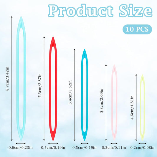 10 Pcs Large Eye Finishing Needles,Plastic Yarn Needles for Sewing Weaving in Ends Tapestry/Darning/Crochet V1258-DP02-D-114