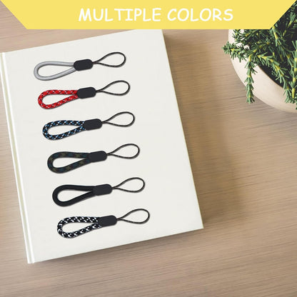 Finger Lanyard, 12 Pcs Short Wrist Lanyard 4.72in Nylon Hand Strap Keychain (6 Colors) V1258-DP02-D-118